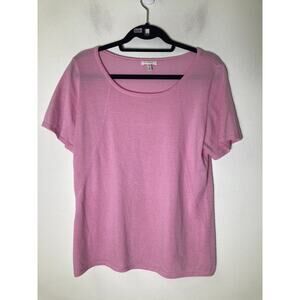 Escada Pink Sleeveless Cashmere Shell Sz 44